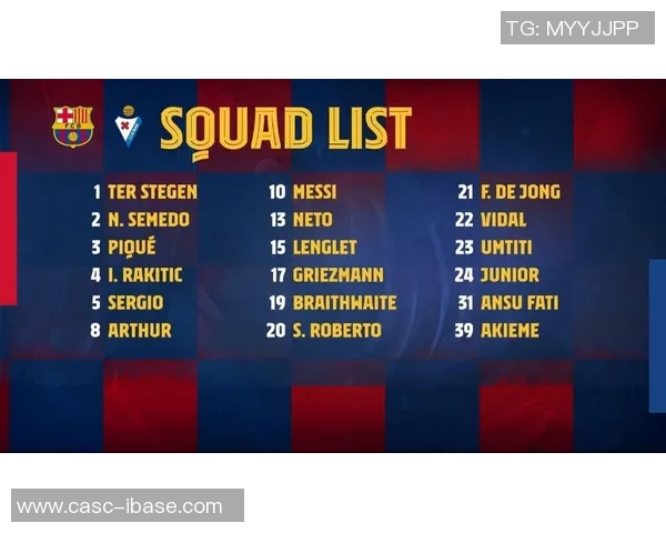 巴萨对阵埃瓦尔首发阵容分析及比赛前瞻解读