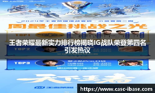 王者荣耀最新实力排行榜揭晓IG战队荣登第四名引发热议